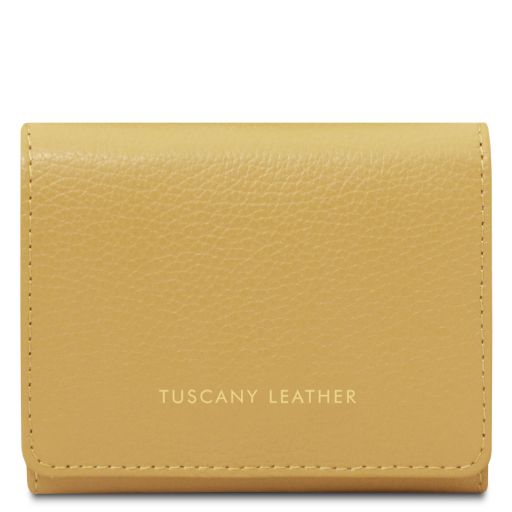 Iside Esclusivo Portafogli in Pelle - Misura Piccola Giallo pastello TL142436