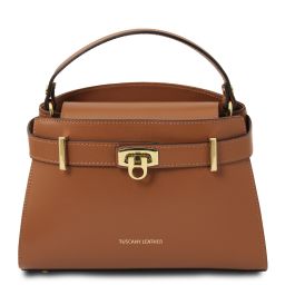Maisy Borsa a Mano in Pelle Cognac TL142459