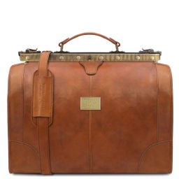 Madrid Maulbügelreisetasche aus Leder - Klein Natural TL1023