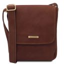 John Sac en Cuir Pour Homme Avec zip Frontal Marron TL141408