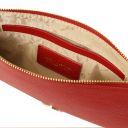 Diva Leather Clutch With Chain Strap Lipstick Red TL142461