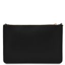 Diva Clutch aus Leder mit Schulterkette Schwarz TL142461