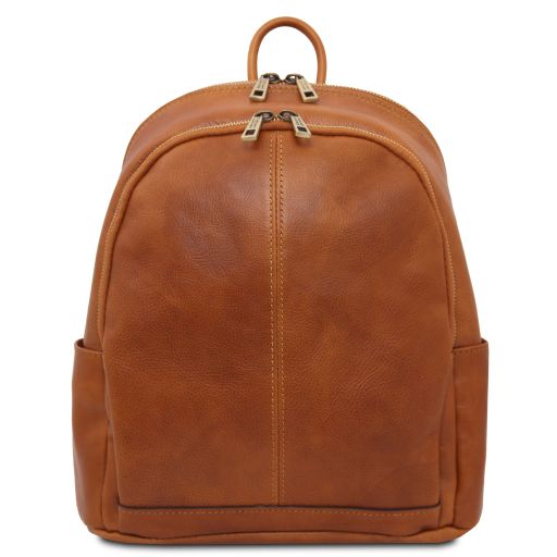Canberra 2 Compartments Leather Backpack Телесный TL142460