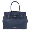TL Bag Borsa a Mano in Pelle Blu scuro TL142174