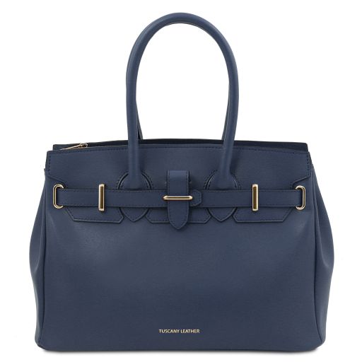TL Bag Leather Handbag Dark Blue TL142174