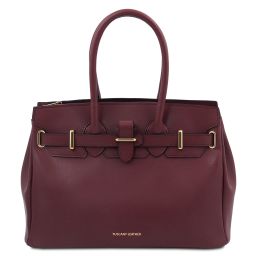 TL Bag Leather Handbag Bordeaux TL142174