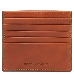 Leather Credit Card Holder Natural TL142469