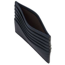Tarjetero de Cuero Para Tarjetas de Crédito Azul oscuro TL142469