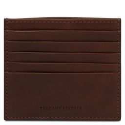 Leather Card Holder Dark Brown TL142469
