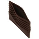 Leather Card Holder Dark Brown TL142469