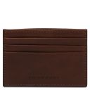 Porte-cartes en Cuir Marron foncé TL142471
