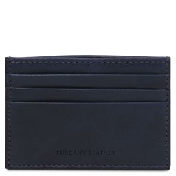 Leather Card Holder Dark Blue TL142471