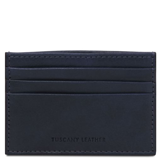 Leather Card Holder Dark Blue TL142471