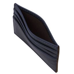 Кожаный кардхолдер Темно-синий TL142471