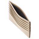 Tarjetero de Cuero Beige TL142470