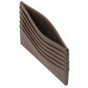 Kartenetui aus Leder Dunkel Taupe TL142470