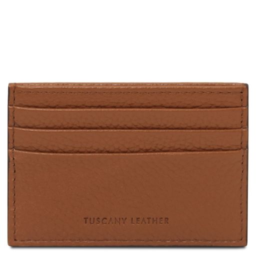 Kartenetui aus Leder Cognac TL142472