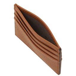 Porte-cartes en Cuir Cognac TL142472