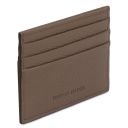 Leather Credit Card Holder Dark Taupe TL142472