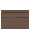 Leather Credit Card Holder Dark Taupe TL142472
