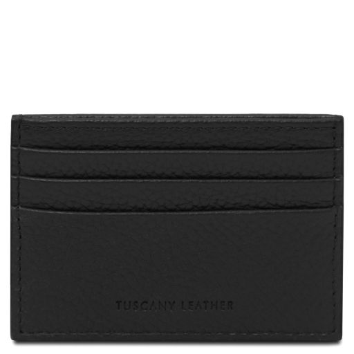 Kartenetui aus Leder Schwarz TL142472