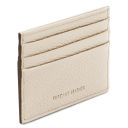 Leather Card Holder Beige TL142472