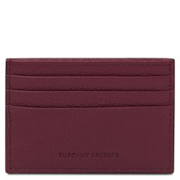 Leather Card Holder Bordeaux TL142472