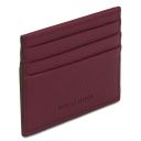 Porte-cartes en Cuir Bordeaux TL142472