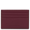 Porte-cartes en Cuir Bordeaux TL142472