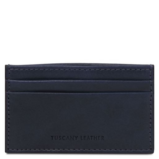 Leather Card Holder Dark Blue TL142473