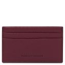 Leather Credit Card Holder Bordeaux TL142474