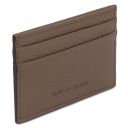 Leather Card Holder Dark Taupe TL142474
