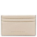 Leather Card Holder Beige TL142474