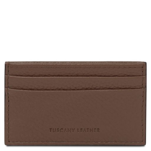 Leather Credit Card Holder Tobac TL142474