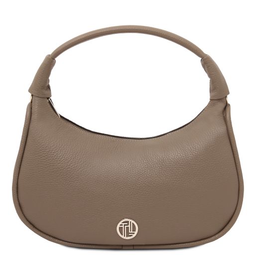 Michelle Beuteltasche aus Leder Dunkel Taupe TL142477
