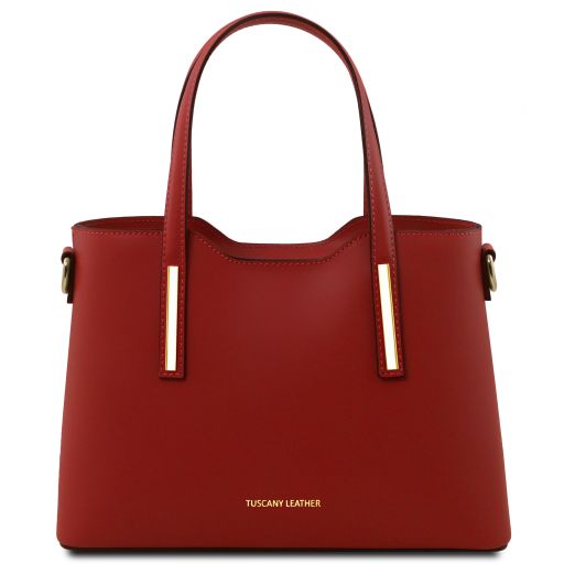 Olimpia Borsa Shopper in Pelle - Misura Piccola Rosso TL141591