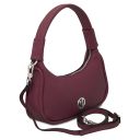 Michelle Leather Handbag - Small Size Bordeaux TL142478