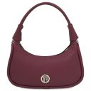 Michelle Leather Handbag - Small Size Bordeaux TL142478