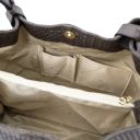 TL KeyLuck Sac Shopping en Cuir Imprimé Tressé Marron foncé TL141573