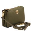 Sia Soft Leather Clutch Forest Green TL142479
