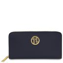 Financier Exclusive zip Around Leather Wallet Темно-синий TL142485