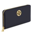 Financier Exclusive zip Around Leather Wallet Dark Blue TL142485