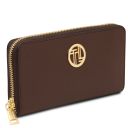 Financier Exclusive zip Around Leather Wallet Coffee TL142485