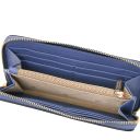 Financier Exclusive zip Around Leather Wallet Blue TL142485