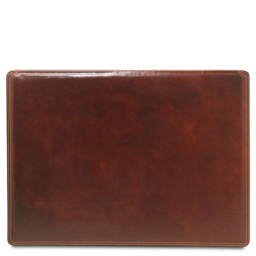 Sous-main de Bureau en Cuir Avec Rabat Marron TL140325