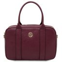Maiorca Sac Cabas en Cuir et Portefeuille en Cuir Entièrement Zippée Bordeaux TL142486