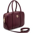 Maiorca Sac Cabas en Cuir et Portefeuille en Cuir Entièrement Zippée Bordeaux TL142486