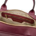 Maiorca Handtasche aus Leder und Damenbrieftasche aus Leder mit Rundum-Reißverschluss Bordeaux TL142486