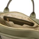 Maiorca Bolso en Piel y Cartera en Piel con Cremallera en el Contorno Verde Oscuro TL142486