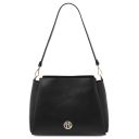 Creta Leather Shoulder bag and zip Around Leather Wallet Black TL142487
